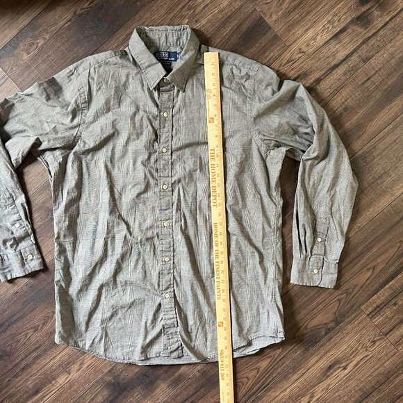 Polo Ralph Lauren Shirt Mens Gray Button Up Classic Fit Long Sleeve Size XL 16 - Picture 5 of 6